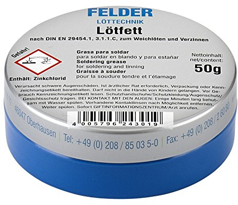 FELDER Lötfett Lötmittel Solder Paste Löt Fett Lötpaste Dose 50g