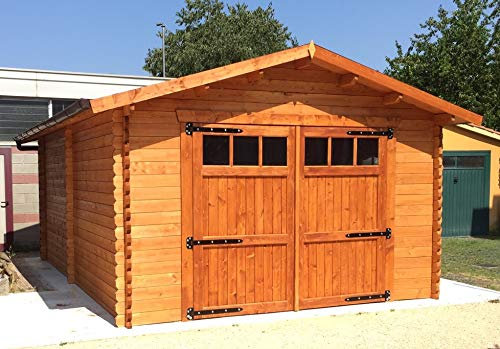 DEKALUX Garage in legno 4x6 - Spessore 44mm