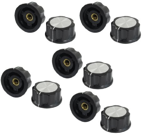 sourcing map 10 Stücke 30mm Drehknopf Knopf für 6mm od.Shaft Drehwiderstand Potentiometer de