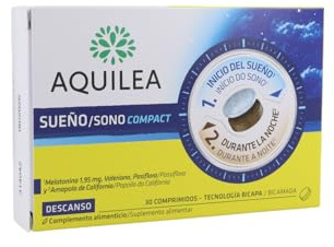 Aquilea Sueño Compact | 30 comprimidos Bicapa | Favorece Descanso Reparador