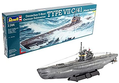Revell 05100 - U-Boot Tipo 7 C/41 Atlantic Version Kit di Modello in Plastica, Scala 1:144
