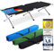 Faltbares Army Feldbett aus Aluminium - klappbares Campingbett & Gästebett (Schwarz)