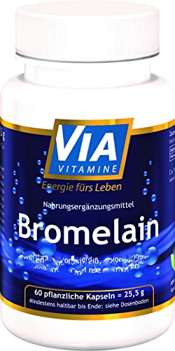 Bromelain 1200 GDU/g (~2400 F.I.P) hochdosiertes Ananasenzym ohne Magnesiumstearat Apothekenqualität 250mg 60 Kapseln