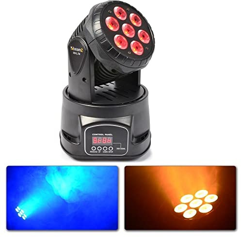 BEAMZ MHL74 Moving Head LED Disco Licht, mini Washer, RGBW Movinghead DMX, automatischer Modus, musikgesteuert Discolicht Partylicht, DJ, Clubs, Bars, Veranstaltungstechnik