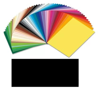 Creative Fotokarton 10er Pack 300g-qm 50x70 cm, Schwarz