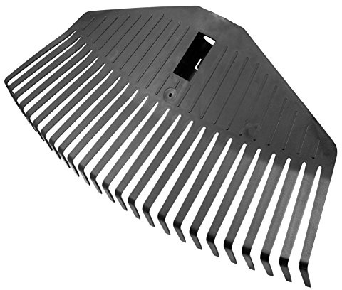 Fiskars Tête de balai à gazon livrée sans manche, 25 dents | Compatible avec le Manche Fiskars Solid, Largeur : 41,5 cm, Dents en plastique, Noir, M, Solid, 1014914