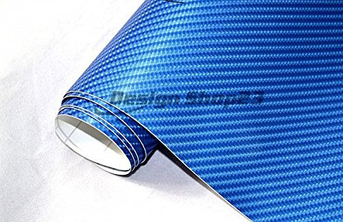 Neoxxim 6.49€/m2 4D Carbon Folie - METALLIC BLAU 4D - 400 x 152 cm Auto Folie BLASENFREI selbstklebend flexibel Lackschutz Folie Deko Folie folieren Car Wrappig