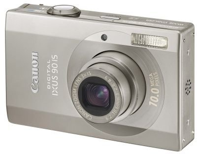 Canon Digital IXUS 90 IS Digitalkamera (10 Megapixel, 3-fach opt. Zoom, 7,6 cm (3) Display, Bildstabilisator)