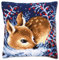 VERVACO Kit Cuscino Punto Croce Piccolo Cervo Set Ricamo Principianti Cuscini Gobelin Decorativi ca. 40 x 40 cm Accessori per Lavoretti Creativi DIY Casa Decor Hobby Adulti Cross Stitch