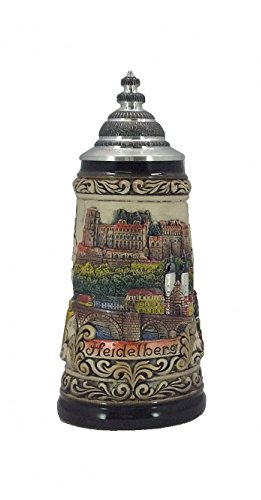 Zöller & Born German Beer Stein Heidelberg Relief Stein 0.5 Liter tankard, Beer Mug, with Certificate