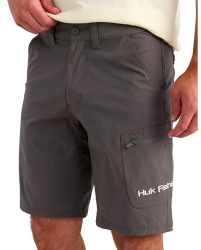 HUK Pantalones Cortos de Pesca Next Level de 10.5 Pulgadas para Hombre | Pantalones Cortos de Pesca de Rendimiento de Secado rápido con protección Solar UPF 30+