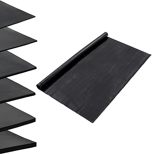 vidaXL Bodenmatte Rutschfest Gummimatte Bodenbelag Bodenschutzmatte Antirutschmatte Fußmatte Riefenmatte Gummiläufer Matte Gummi 1,2x5m 1mm Glatt