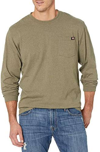Dickies Men's Heavyweight LS Pocket TEE Relaxed
