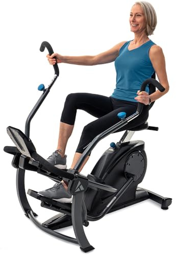 Teeter FreeStep Recumbent Cross Trainer Stepper, Zero-Impact Exercise Bike Alternative w/Patented Physical Therapy Stride, Up to 350lb, Free App w/Trainer Workouts