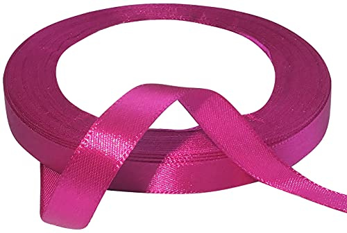 AERZETIX - C50181 - Satinband dekorativ glänzend fein - 10mm x 22 meter - magenta - kreative projekte nähkunst geschenkverpackung zur geburtstagsfeier