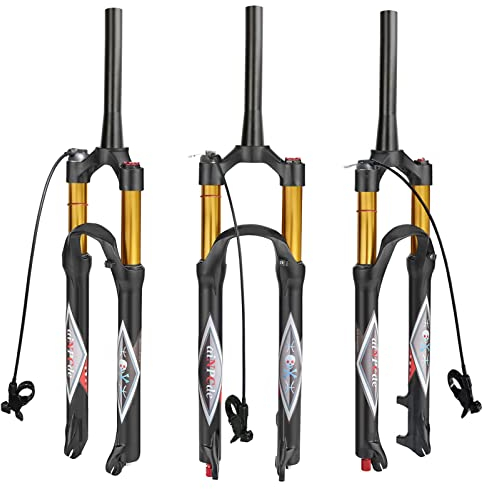 aiNPCde Magnesiumlegierung Luft MTB Federgabel 26 27,5 29 Zoll 140mm Federweg, FO01-RK21 Zugstufeneinstellung Ultraleicht Mountain Luft Gabel Verwenden 1,5-2,45 Reifen