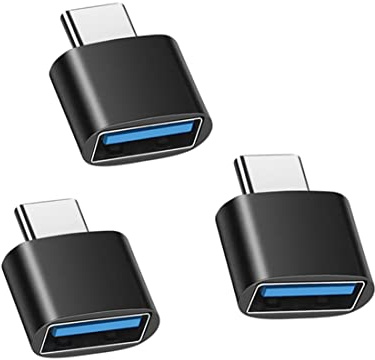 YRIKE USB C-adapter (3 stycken), USB C till USB 3.0-adapter, USB C TOG-adapter, kompatibel med typ C-enheter som Macbooks och mobiltelefoner