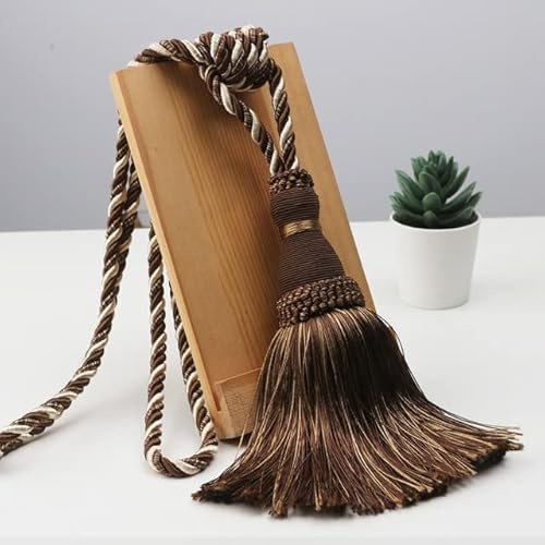 VIXDA 2 Pz Nappa Tieback per Tenda Poliestere Sfera Singola Tenda Titolare Cravatta Complementi Arredo Casa Nappa Fatto A Mano Tenda Fibbia Corda