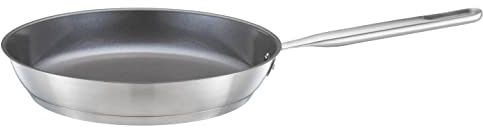 Fiskars Stekpanna, Ø 28 cm, Belagd Stekpanna, lämplig för alla spisplattor | Återvunnet Rostfritt stål, All Steel, Silver, 1064745