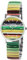 Raptor Colorful Edition Damen-Uhr Zugband Edelstahl Motiv Bunt Print Analog Quarz (grün/gelb)