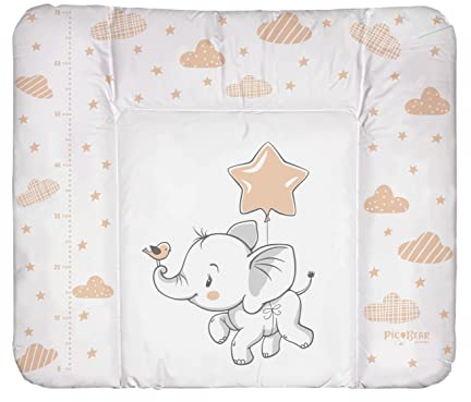 pic Bear Wickelauflage - hochwertige OEKO-TEX Wickeltischauflage - pflegeleichte Wickelunterlage - Auflage Wickelkommode - 85 x 72 cm - Babyfant