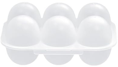 Mini boîte de rangement pour œufs à 6 grilles avec poignée fixe - Boîte de rangement en plastique transparent pour œufs de camping - Boîte de rangement pour œufs de cuisine et restaurants - Facile à
