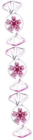 Ciieeo 3pcs Realistic Glass Candy Ornament Home Decor Accessories Heart Shape Desktop Artwork