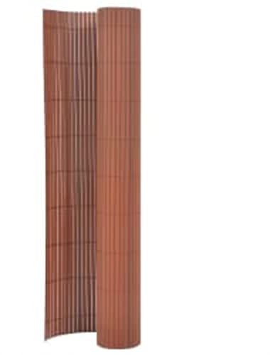 ARKEM Gartenzaun Doppelseitig 90x400 cm Balkonabdeckung Sichtschutz Zaun Garten Sichtschutz Garten Braun