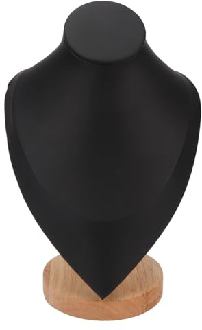 Espositore per Collana, Velluto Porta Collane per Pendenti, 28x18x12,6cm | Nero Catene Espositore Gioielli per Casa, Camera da Letto, Guardaroba, Negozio (Nero-L)