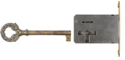 Holzando Möbelschloss Einsteckschloss mit Schlüssel 001200-3019 Links - Dornmaß 40mm - Halmlänge 52mm
