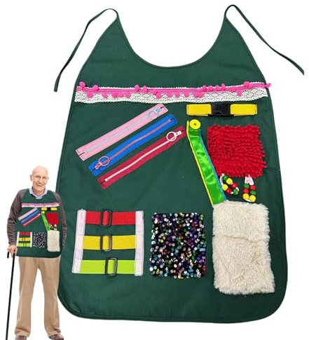 Jouets sensoriels pour personnes âgées, couverture anti-stress, tablier d'activité pour personnes âgées, aide à la lutte contre la maladie d'Alzheimer, jouets d'amélioration pour personnes âgées,