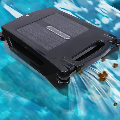 moupeaktain Skimmer Robótico para Piscinas con Energía Solar, con Carga Dual/2 Modos/Evitación De Obstáculos, 3H De Duración De La Batería, Aspirador Automático para Todo Tipo De Piscinas
