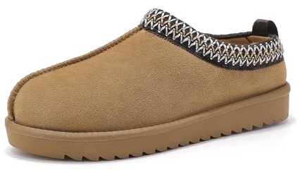 Meik Mangni Donna Pantofole da Casa Invernali Antiscivolo Ciabatte All'aperto Caldo Peluche Scarpe di Cotone Nero Marrone 38 EU