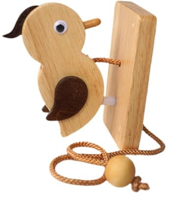 MagiDeal Specht-Türklingel, Holz-Türklingel, Einweihungsgeschenk, dekorativer Specht-Türklopfer, Türglocke für Bürotor, Hausveranda, Flache Vogelform