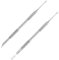 2Pcs Nail Cuticle Pusher, Dual Ended Gel Polish Cuticle Remover Tool, Stainless Steel Cuticle Pusher Tool for Manicure Pedicure