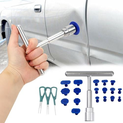 Outil Réparation de Debosselage,22pcs Kit Débosselage Ventouse,Kit Retrait Dent Enlèvement,Kit Debosselage Sans Peinture,Outils de Réparation Carrosserie,Kit Réparation Bosses Voiture,Dent Repair