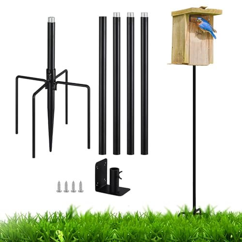 Bird Perches for Feeders, Bird Aid Pole - Heavy Duty Outdoor Plant Holder, Multifunctional Pet Supplies, Weather Station Mounting Kits for Lawn