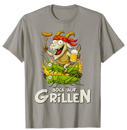 BOCK AUF GRILLEN - Lustiges Grillzubehör Grillen mit Ziege T-Shirt