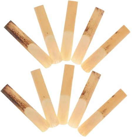 Kisangel 10 Stück B-klarinettenblätter Aus Naturblattmaterial Robuste Ersatzrohre Für Anfänger Und Profi Klarinettisten Vielseitig Für Übung Und Auftritte