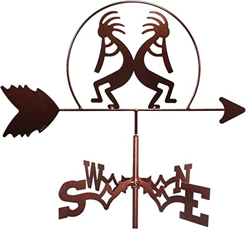 Segnavento in metallo a forma di animale in ferro battuto in stile europeo, segnavento per tetto, kit indicatore di direzione del vento del drago, giardino all'aperto, prato, paletta, stile 3