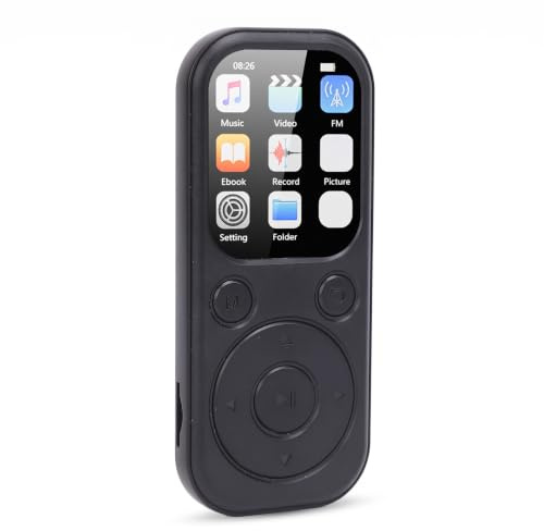Bewinner 128 GB MP3 -spelare med Bluetooth 5.4, 2,01 Tum Skärm, HIFI -ljudkvalitet, Bärbar Musikspelare med Högtalare, FM -radio, Röstinspelare, Stöd Utökad Till 128 GB (Inget litet minneskort)