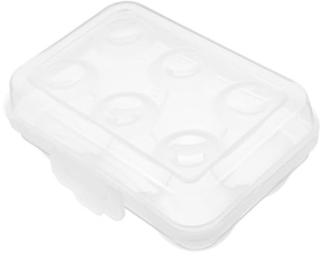 Caja para Huevos Antiimpacto con Tapa y Cierre Apilable Abs | Organizador Transparente para Nevera y Camping, Formato de Pato, Almacenamiento Versátil con Seguro de Cierre