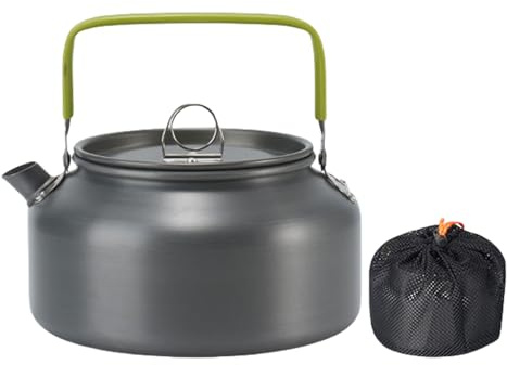 Xanorrg Pots De Camping Chaudières À Eau en Plein Air en Alliage D'aluminium Bouilloire Thé Théière Portable Pots Suspendus Ustensiles Cuisine pour Le Camping Chaudières Eau Voyage Petit Voyage