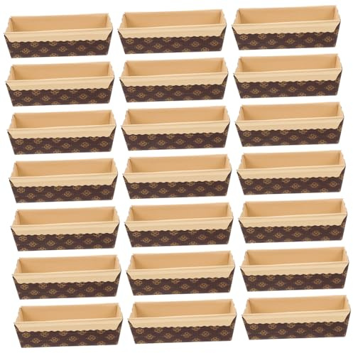 UKCOCO Teglie Da Forno in Carta Monouso Per Plumcake 25 Pezzi, Pirottini Per Torte Resistenti Alte Temperature, Mini Teglie Per Pane e Dessert Per Pasticcerie e Uso Domestico