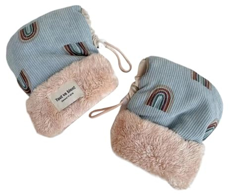 Kalttoy Gants d'hiver multi-usages épais et doux pour garçons et filles avec cadeau chaud Manchons de guidon pour enfants chauds et élégants Manchons de guidon multi-usages épais et confortables à