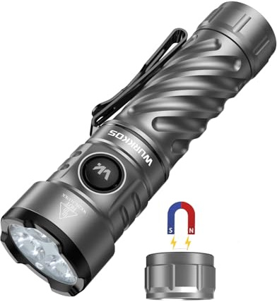 Wurkkos TS26 3470lm Linterna LED Recargable, IPX8, USB-C | Batería 5000mAh, alcance 194m, Anduril UI, cuerpo de aluminio aeronáutico, ideal para camping y emergencias