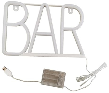 budiniao Neonskylt med bokstav med USB-strömförsörjning för bar, heminredning, ljus färgglad atmosfär för fester och firanden, upplyst barskylt med bokstavslampa,