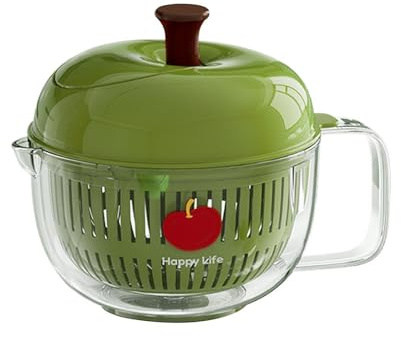 Lavavajillas - Gadgets de cocina de manivela de limpieza - Escurridor de ensalada para lavar frutas y verduras, para alimentos, hogar, apartamento, restaurante, camping y picnic