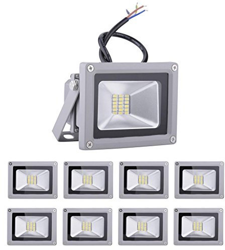 Leetop 8X 20W Luz Blanca Fría SMD Proyector LED Proyector de Exterior Proyector