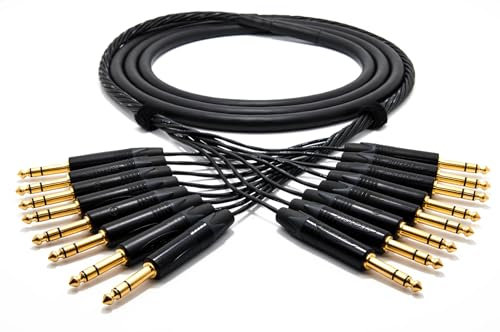 enoaudio Mogami 2932 8 Multicore analógico Cable Snake | Neutrik 6,3mm TRS | HiFi - 1,5 m